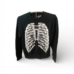 MAD Engine Black Crewneck with Skeleton Design